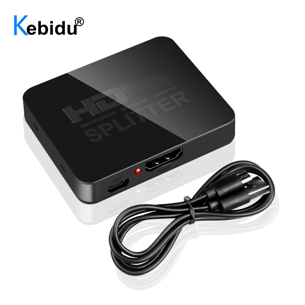 4K HDMI-совместимый сплиттер 1x2 1 в 2 Выход 1080p HDCP 3D усилитель сигнала мощности