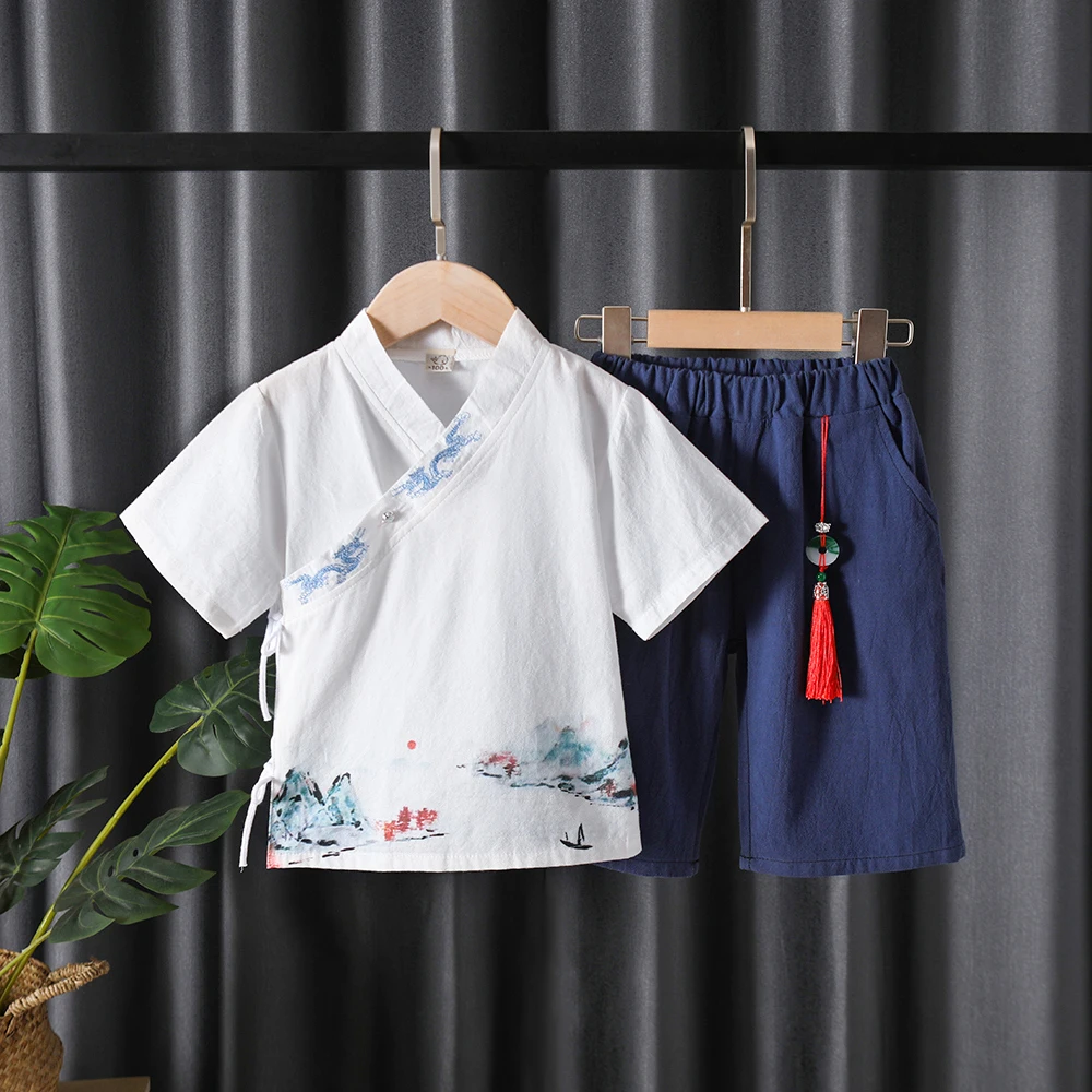 Summer Boys Girls Kung Fu Clothes Chinese Style Tang Suit Children Cotton Clothing Set Shirt +Pant 2pcs Outfit Kids Costume
Summer Boys Girls Kung Fu Clothes Chinese Style Tang Suit Children Cotton Clothing Set Shirt +Pant 2pcs Outfit Kids Costume
