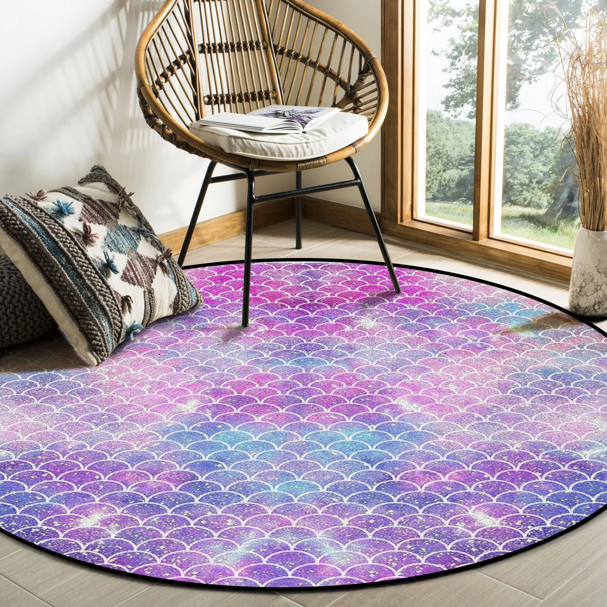 Home Decor Bedroom Living Room Floor Mats Beautiful Mermaid Scales Colorful Printed Round Rugs Kids Room Rugs
Home Decor Bedroom Living Room Floor Mats Beautiful Mermaid Scales Colorful Printed Round Rugs Kids Room Rugs
