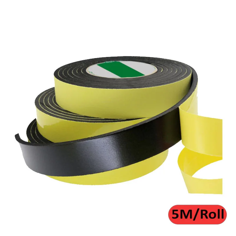 5M/Roll EVA Sponge Tape Black Single-Sided Adhesive Stick Foam Strength 0.5 1 2 3 5mm Thickened Anti-collision Foam Sponge Tape
5M/Roll EVA Sponge Tape Black Single-Sided Adhesive Stick Foam Strength 0.5 1 2 3 5mm Thickened Anti-collision Foam Sponge Tape