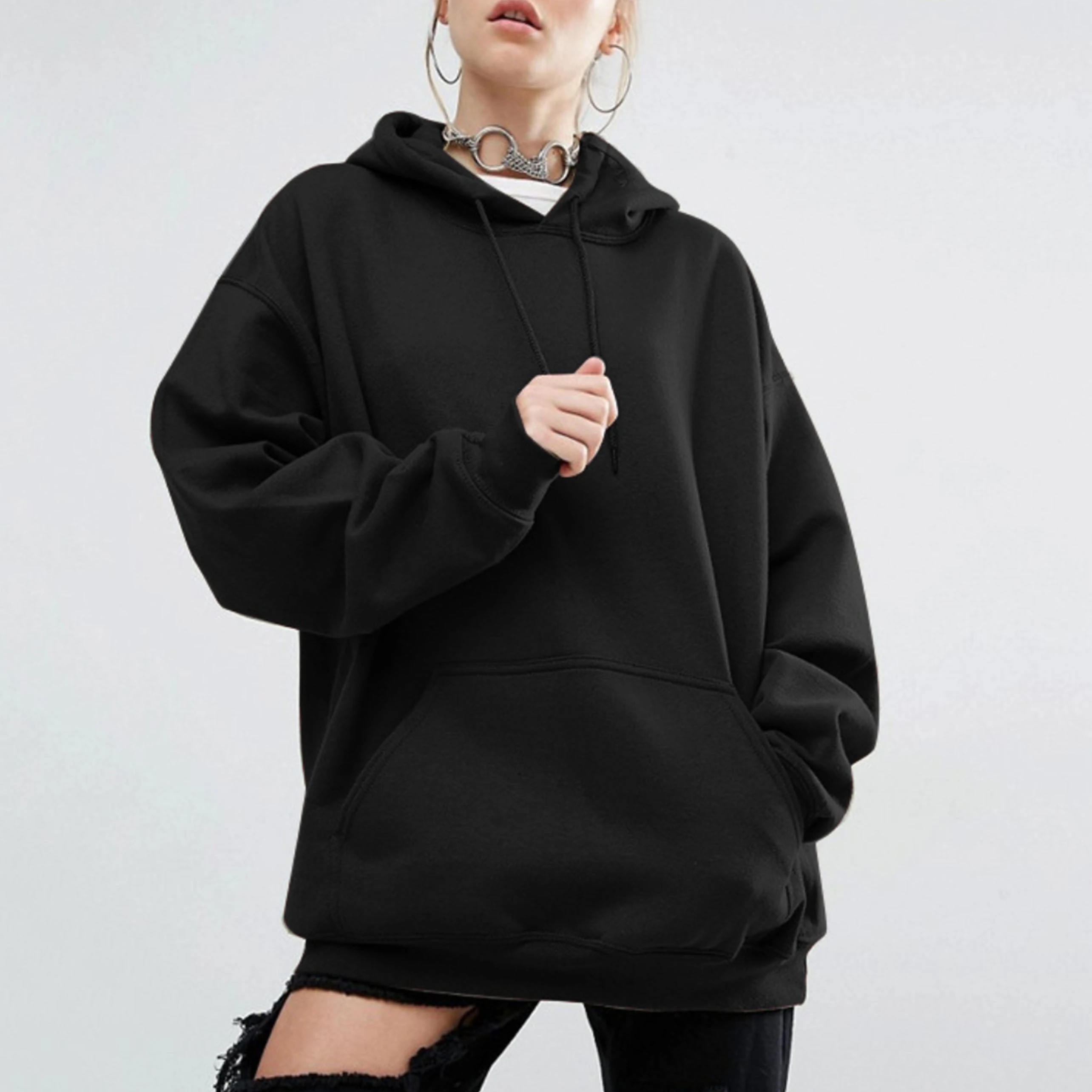 Harajuku Hoodies Women Sweatshirts Long Sleeve Hooded Tops Streetwear Loose Casual Pure Color Women Coat Autumn Fashion Clothes
Harajuku Hoodies Women Sweatshirts Long Sleeve Hooded Tops Streetwear Loose Casual Pure Color Women Coat Autumn Fashion Clothes
