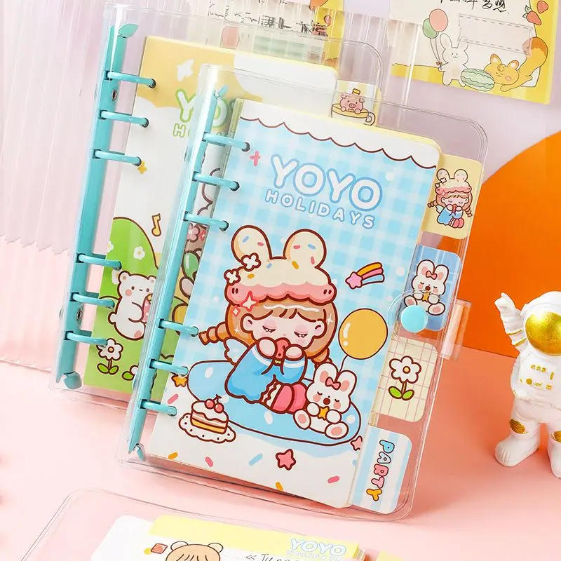Children and girls full-color loose-leaf handbook PVC snap button student hardcover note notes coil book cartoon cute
Children and girls full-color loose-leaf handbook PVC snap button student hardcover note notes coil book cartoon cute