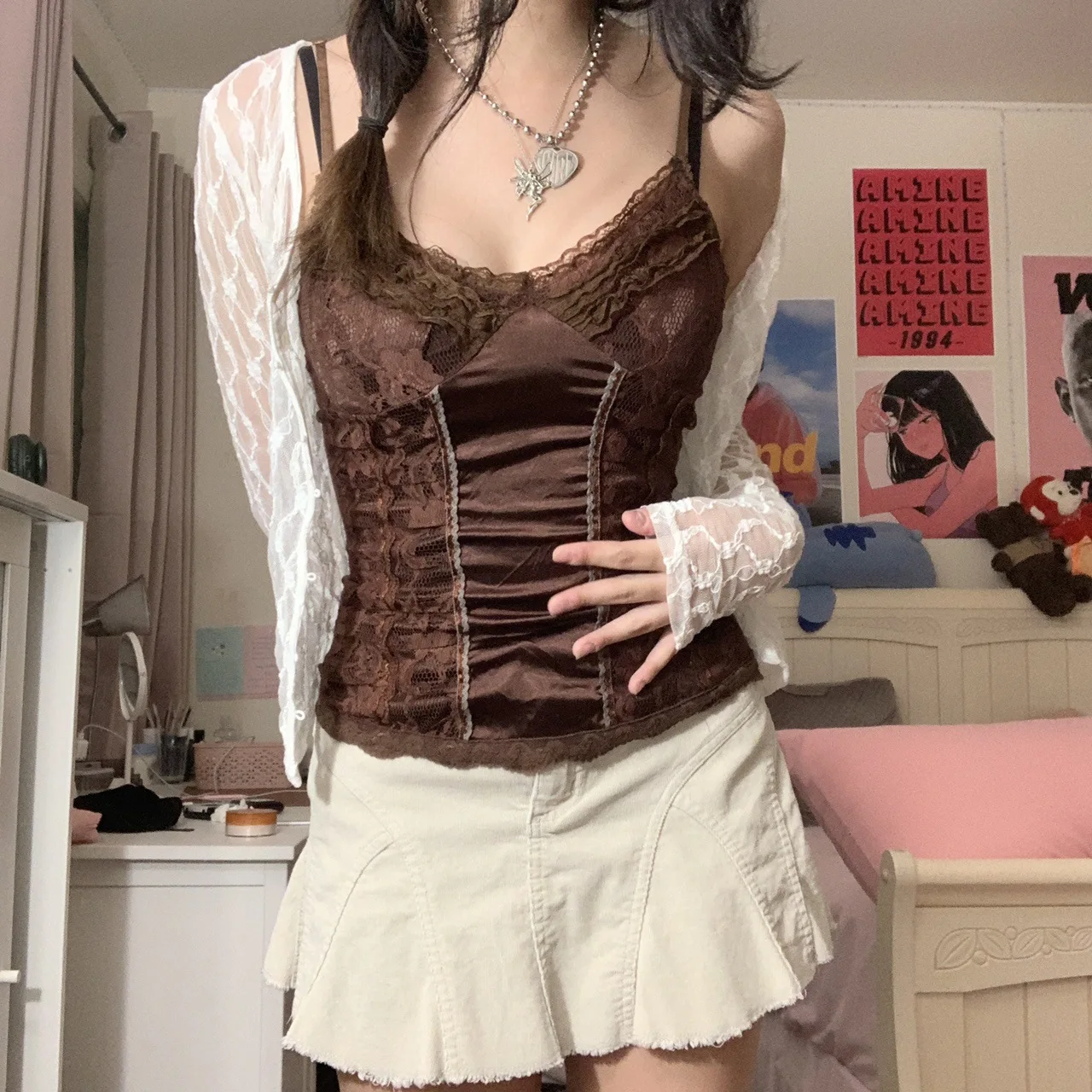 Lace Camisole Women's Cute Elegant Blouse for Spring and Summer of 2022 Fashion Kawaii Retro Style Y2k Women's Clothing Tops
Lace Camisole Women's Cute Elegant Blouse for Spring and Summer of 2022 Fashion Kawaii Retro Style Y2k Women's Clothing Tops