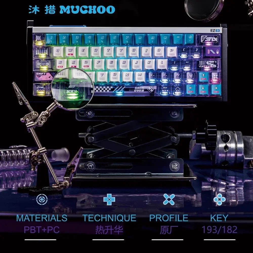 Muchoo колпачок на 134 клавиш PBT + PC термосублимационный оригинальный профиль для