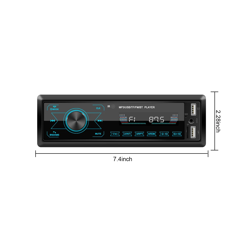 Car MP3 Player In-dash Wireless Stereo Radio Bluetooth-compatible Receiver with USB Charging Ports
Car MP3 Player In-dash Wireless Stereo Radio Bluetooth-compatible Receiver with USB Charging Ports