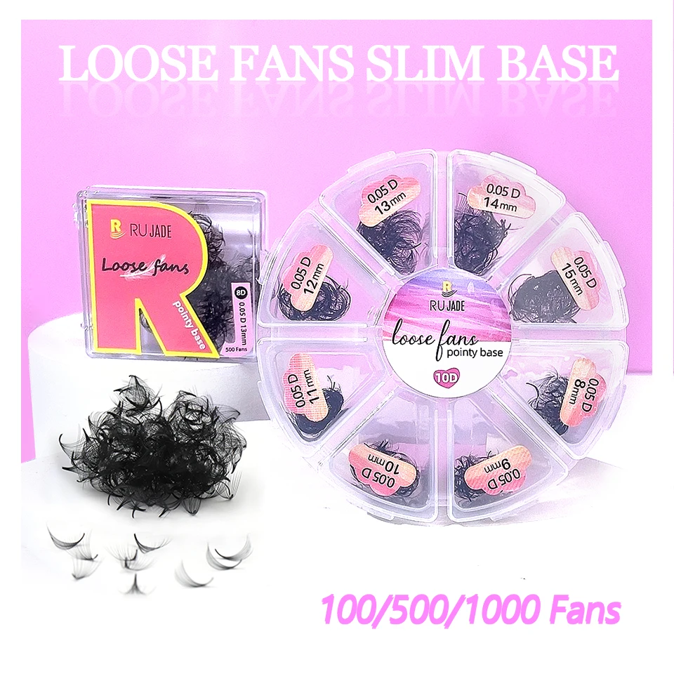 Rujade Loose Fans Premade Eyelash Extension Sharp Slim Narrow Stem 3D 5D 6D 7D 8D 10D 12D Pointy Base Promade Volume Fans Loose
Rujade Loose Fans Premade Eyelash Extension Sharp Slim Narrow Stem 3D 5D 6D 7D 8D 10D 12D Pointy Base Promade Volume Fans Loose