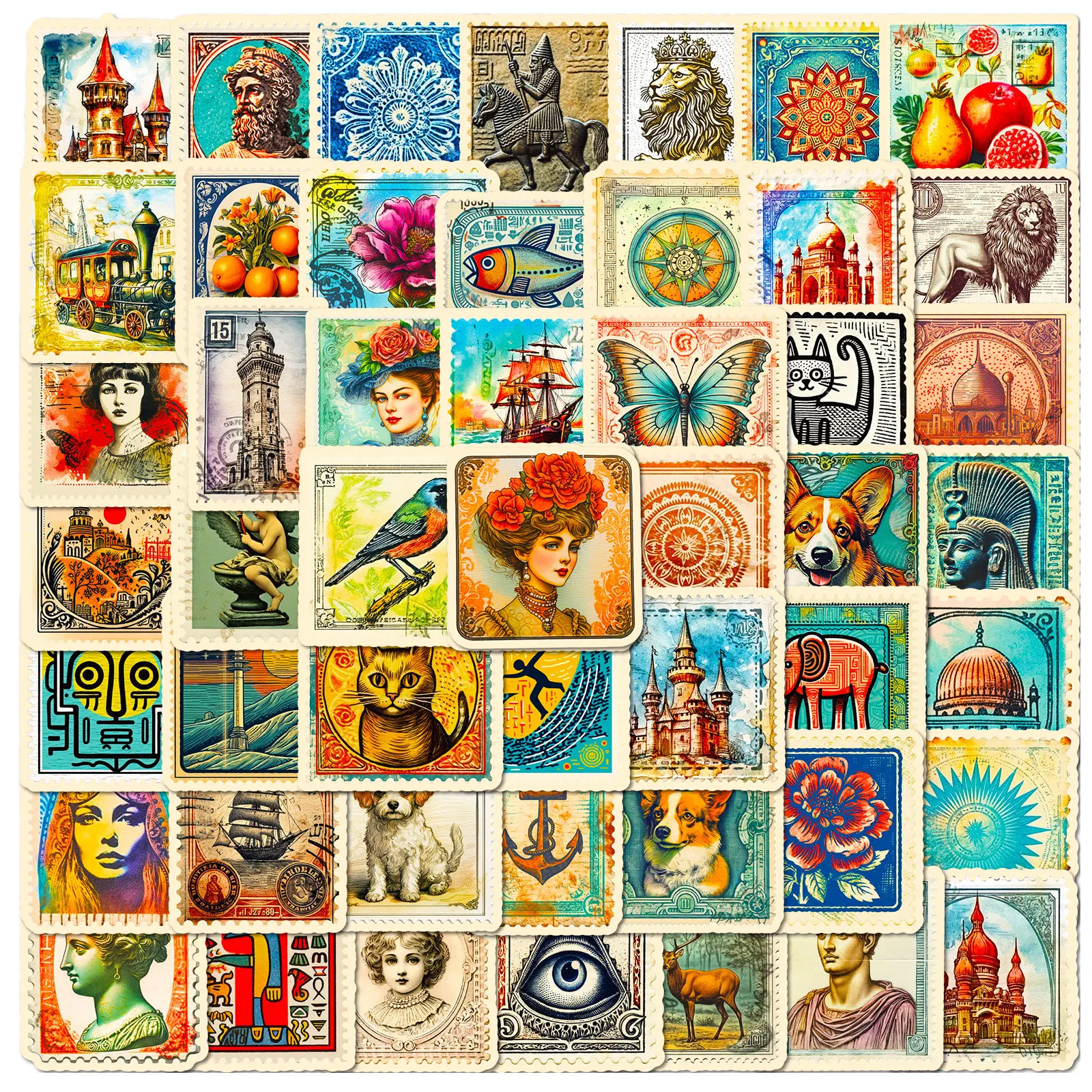 50Pcs/Lot Wholesale Vintage Stamp Stickers Stickers Waterproof For Luggage Skateboard Laptop Notebook Car Decals Kids Gifts
50Pcs/Lot Wholesale Vintage Stamp Stickers Stickers Waterproof For Luggage Skateboard Laptop Notebook Car Decals Kids Gifts