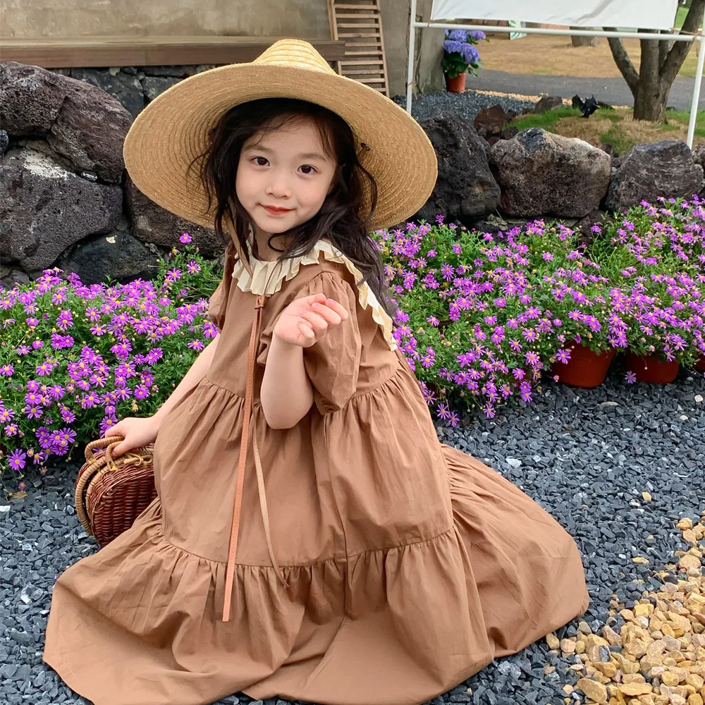 Casual Dresses Summer Little Princess Fashion Solid Color Backless Dress Baby Girls Puff Sleeve Loose Korean Baby Clothes Party
Casual Dresses Summer Little Princess Fashion Solid Color Backless Dress Baby Girls Puff Sleeve Loose Korean Baby Clothes Party