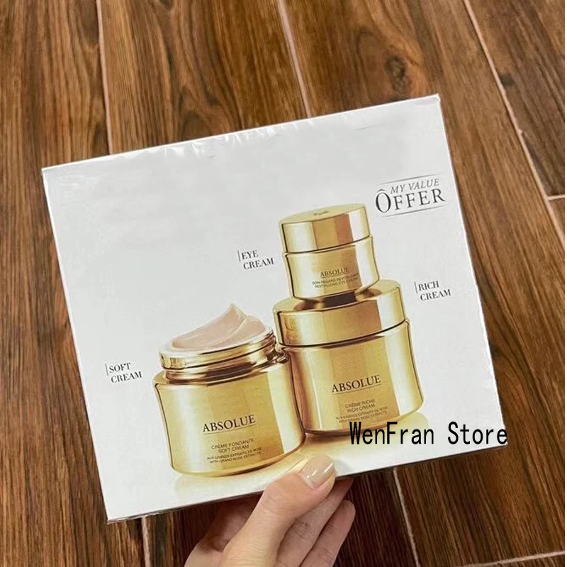 3Pcs Set Skincare ABSOLUE Brightening Soft Cream 60ml + Rich Cream 60ml + Eye Cream 20ml With Rose 80 Extracts
3Pcs Set Skincare ABSOLUE Brightening Soft Cream 60ml + Rich Cream 60ml + Eye Cream 20ml With Rose 80 Extracts