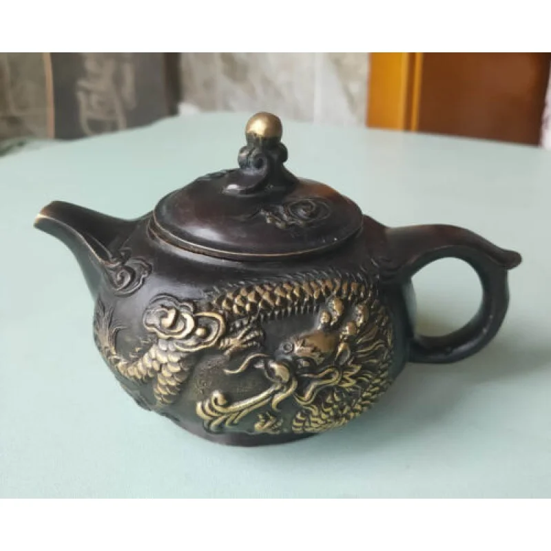 Rare Unique Antique Signature Bronze Copper Dragon Incense Burner Old Teapot Bottle 
Rare Unique Antique Signature Bronze Copper Dragon Incense Burner Old Teapot Bottle