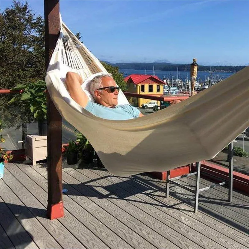 Camping Hammock Lightweight Canvas Parachute Hammocks Fabric Hanging Bed Outdoor Sleeping Bed Hanging Hammock Net Chair
Camping Hammock Lightweight Canvas Parachute Hammocks Fabric Hanging Bed Outdoor Sleeping Bed Hanging Hammock Net Chair