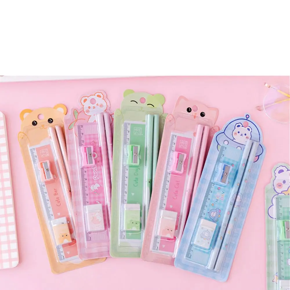 5Pcs/Set Pupils Ruler New Semester Children's Day Gifts Eraser Pencil Pencil Sharpener Stationery Set
5Pcs/Set Pupils Ruler New Semester Children's Day Gifts Eraser Pencil Pencil Sharpener Stationery Set