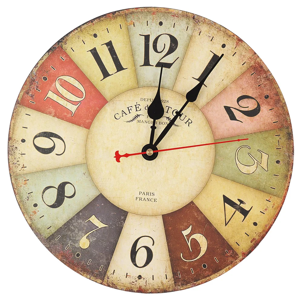 12" Home Decor Clock Colorful Retro Style Silent Non-Ticking Quartz Wall Clock (#1) Wall Wall Wall Wall Wall
12" Home Decor Clock Colorful Retro Style Silent Non-Ticking Quartz Wall Clock (#1) Wall Wall Wall Wall Wall