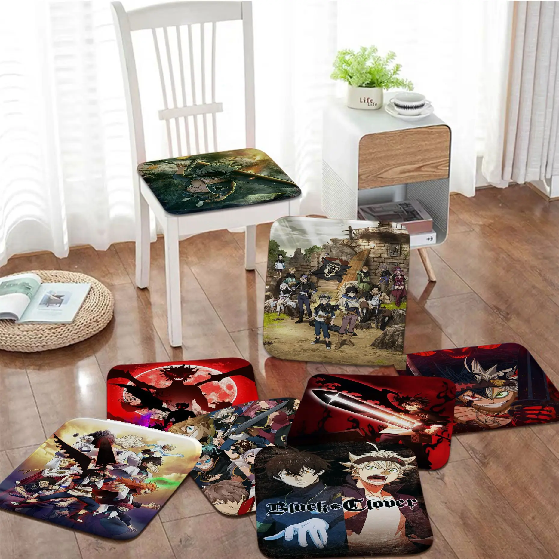 Black Clover Tie Rope Chair Mat Soft Pad Seat Cushion For Dining Patio Home Office Indoor Outdoor Garden Sofa Cushion
Black Clover Tie Rope Chair Mat Soft Pad Seat Cushion For Dining Patio Home Office Indoor Outdoor Garden Sofa Cushion