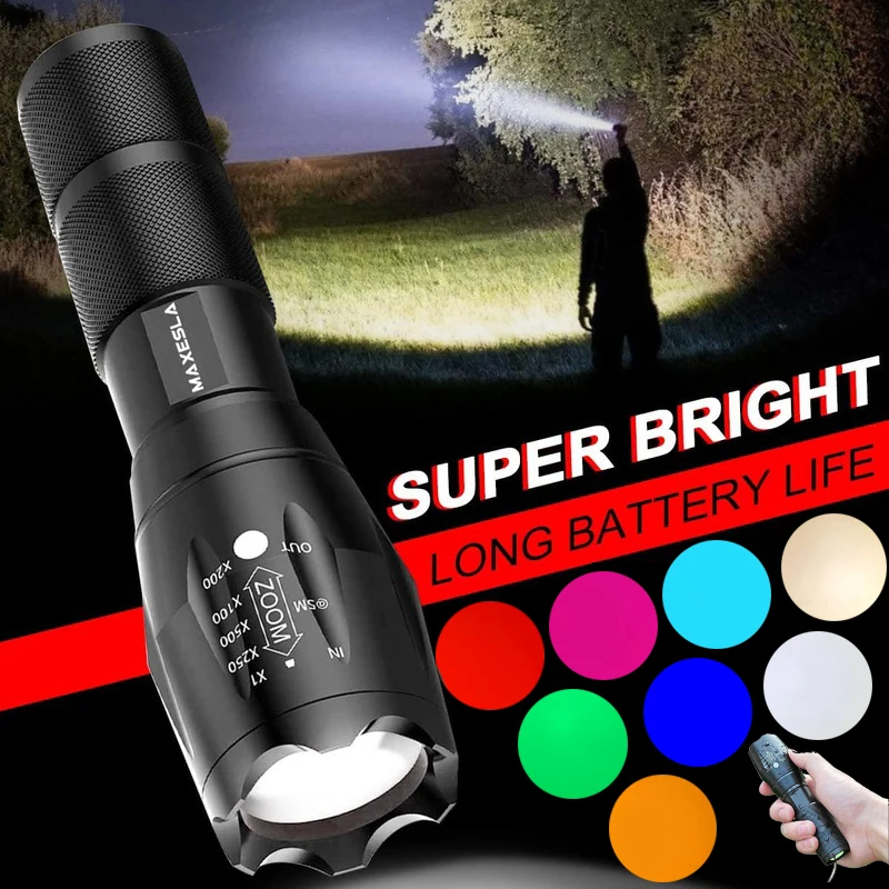 Color Lantern Rgb Flashlight 18650 Rechargeable Battery Light Bulb That Changes Color 100000 Lumens Powerful Tactical Lanterns
Color Lantern Rgb Flashlight 18650 Rechargeable Battery Light Bulb That Changes Color 100000 Lumens Powerful Tactical Lanterns