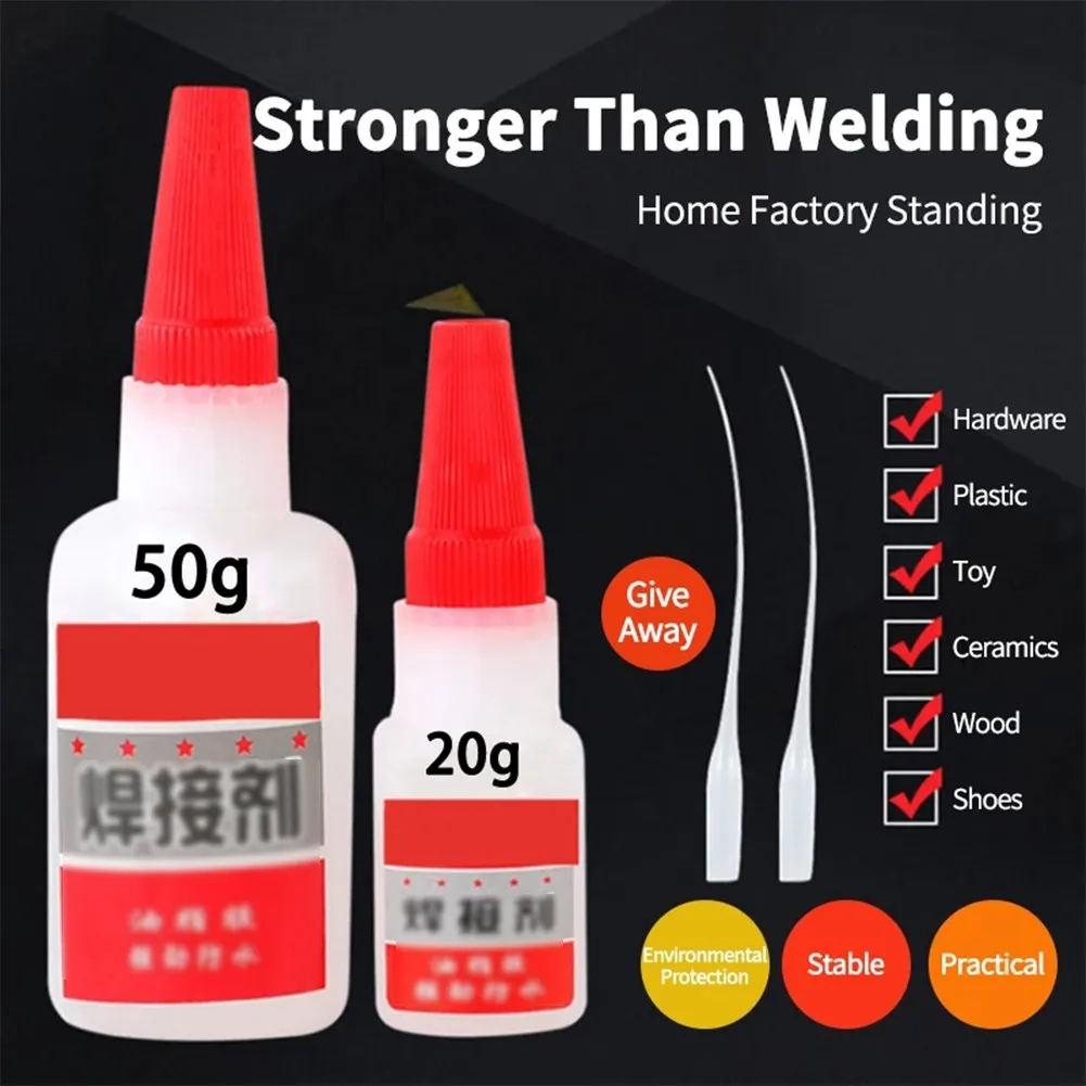 1Pcs 20g/50g Universal Welding Glue Tire Repair Glue Welding Agent Fast Repair Curing Soldering Agent Adhesive Liquid Super Glue
1Pcs 20g/50g Universal Welding Glue Tire Repair Glue Welding Agent Fast Repair Curing Soldering Agent Adhesive Liquid Super Glue