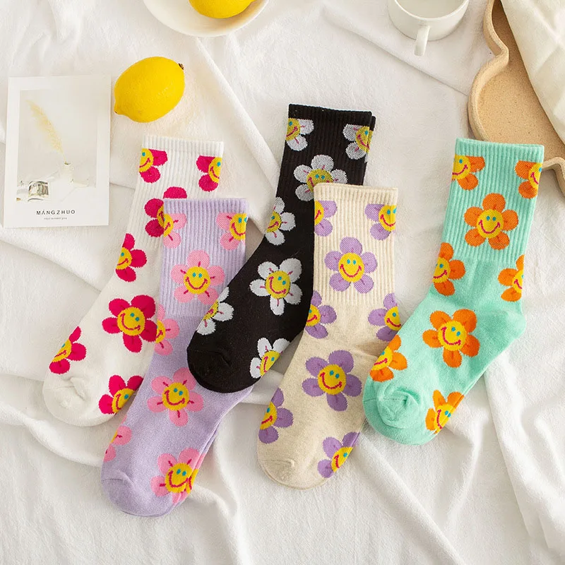 1 Pair Women Socks Japanese Korean Style Cartoon Flower Girls Sweet Long Socks Harajuku Kawaii Breathable Casual Mid Tube Socks
1 Pair Women Socks Japanese Korean Style Cartoon Flower Girls Sweet Long Socks Harajuku Kawaii Breathable Casual Mid Tube Socks