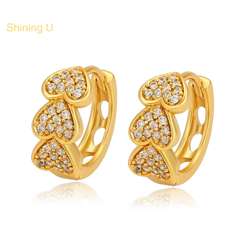 Shiningu Full Gems Heart Earrings Plated In 24K Gold Fashion Jewelry New Chinese Style for Women Summer
Shiningu Full Gems Heart Earrings Plated In 24K Gold Fashion Jewelry New Chinese Style for Women Summer