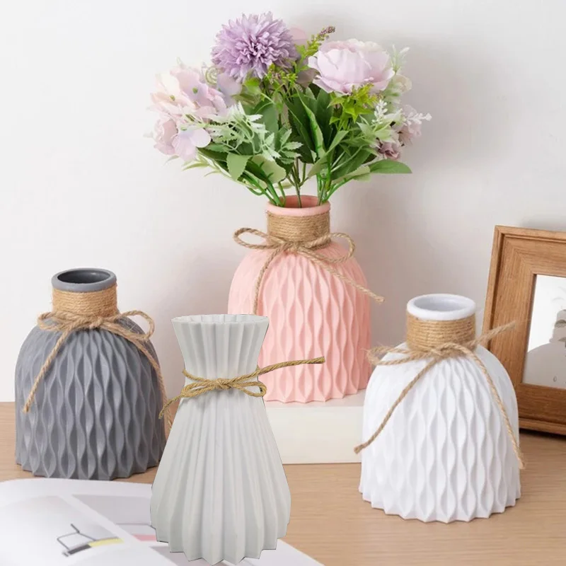 Nordic Style Flower Vase Imitation Ceramic Plastic Modern Pure Color Vase Ornament for Home Table Living Room Bedroom Decoration
Nordic Style Flower Vase Imitation Ceramic Plastic Modern Pure Color Vase Ornament for Home Table Living Room Bedroom Decoration