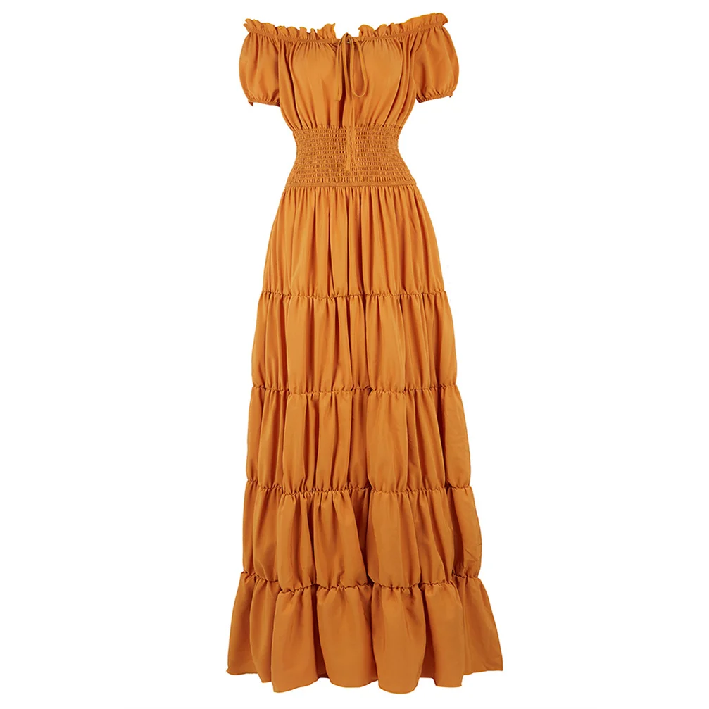 Womens Renaissance Costume Medieval Irish Dress Retro Gown Waist Long Dresses Victorian Outfit Halloween Costumes
Womens Renaissance Costume Medieval Irish Dress Retro Gown Waist Long Dresses Victorian Outfit Halloween Costumes