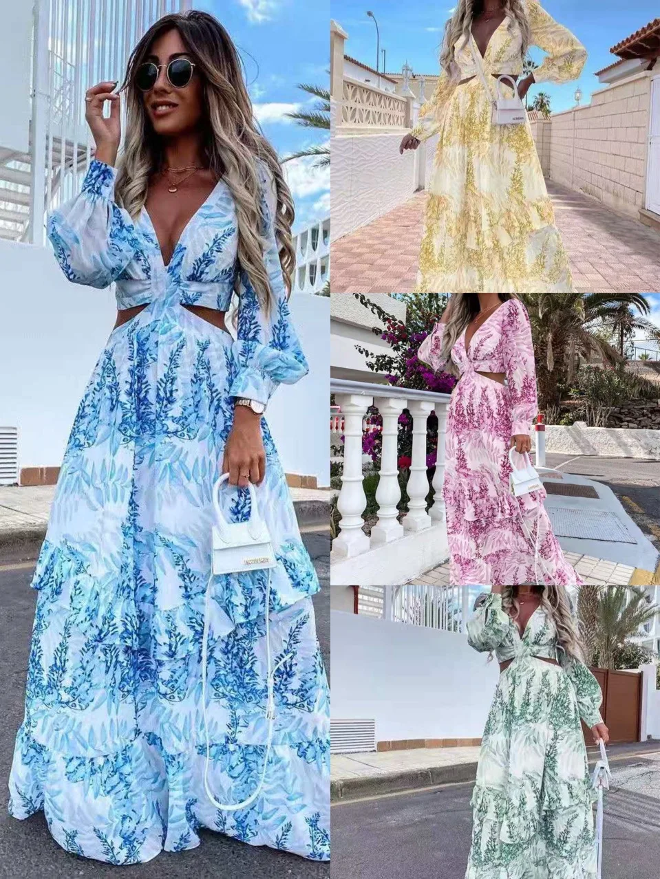 Women Desses Summer 2023 New Long Sleeve Printed Hollow Long Dress women casual high waist maxi dress vestido feminino
Women Desses Summer 2023 New Long Sleeve Printed Hollow Long Dress women casual high waist maxi dress vestido feminino