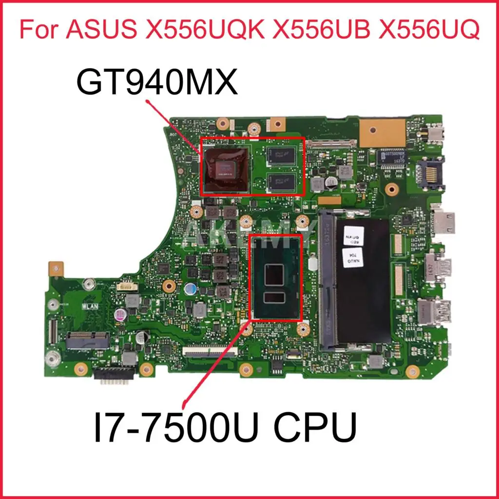 X556UQ Laptop motherboard for ASUS X556UQK X556UB X556UQ X556UJ X556UF X556U original mainboard 8GB-RAM I7-7500U GT940MX
X556UQ Laptop motherboard for ASUS X556UQK X556UB X556UQ X556UJ X556UF X556U original mainboard 8GB-RAM I7-7500U GT940MX