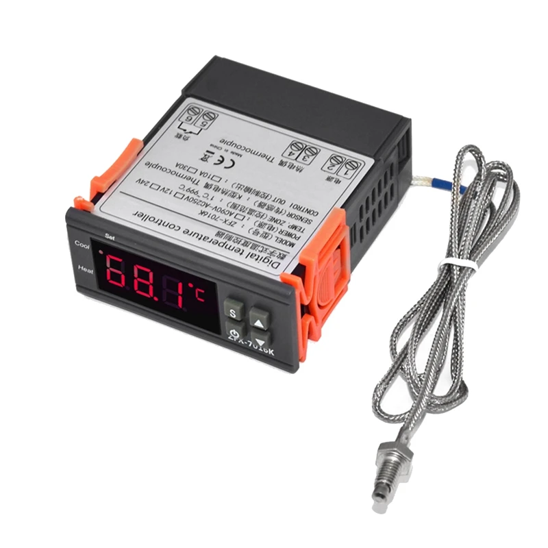 ZFX-7016K Intelligent High Temperature Controller Digital Thermostat Regulator 999 Degree Oven Control Switch
ZFX-7016K Intelligent High Temperature Controller Digital Thermostat Regulator 999 Degree Oven Control Switch