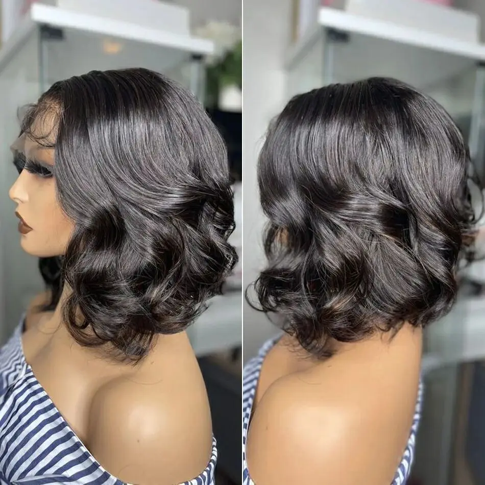 Body Wave Short Bob 13X4 Transparent Lace Front Human Hair 4X4 T Part Lace Bob 13X1 Lace Closure Wig For Black Women HD Lace Wig
Body Wave Short Bob 13X4 Transparent Lace Front Human Hair 4X4 T Part Lace Bob 13X1 Lace Closure Wig For Black Women HD Lace Wig