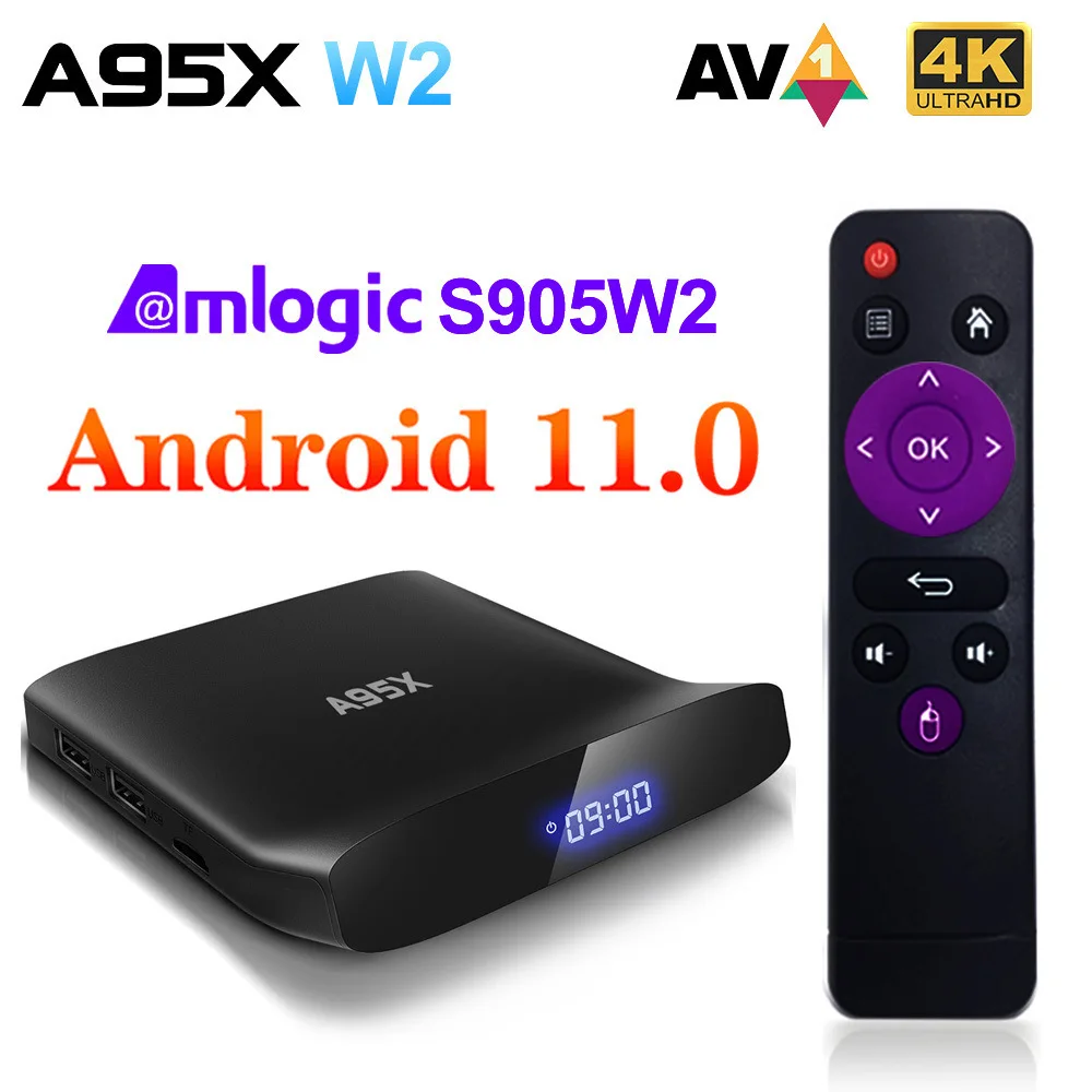 A95X W2 tv box S905W2 Android11 4+32G 2.4G&5G wifi smart network player Bluetooth 4K HD set top box tv receivers
A95X W2 tv box S905W2 Android11 4+32G 2.4G&5G wifi smart network player Bluetooth 4K HD set top box tv receivers