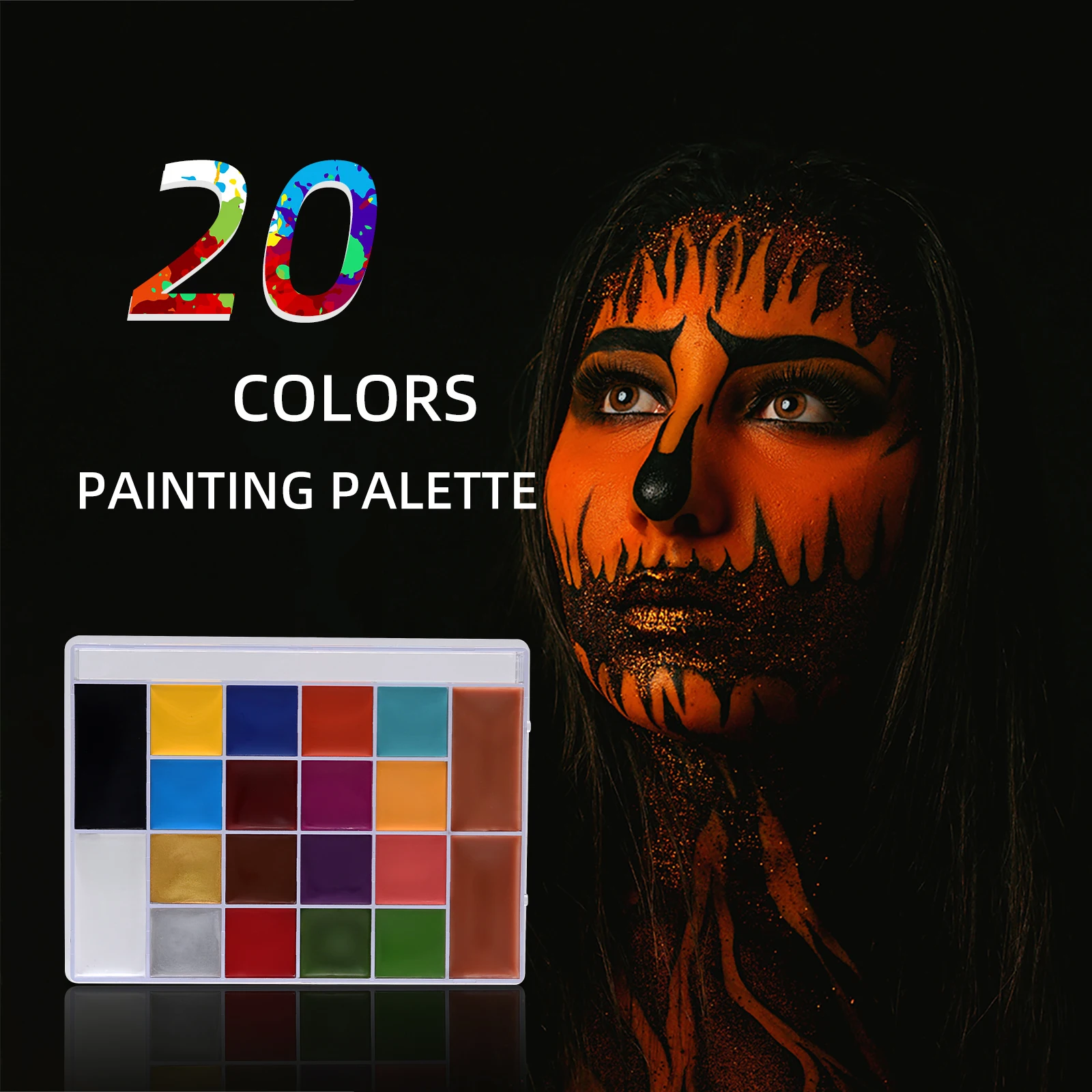 2 Boxes 20 Colors Body Face Paint for Adults Kids Black White Oil Art Camouflage Halloween Cosplay SFX Makeup Painting Kit
2 Boxes 20 Colors Body Face Paint for Adults Kids Black White Oil Art Camouflage Halloween Cosplay SFX Makeup Painting Kit