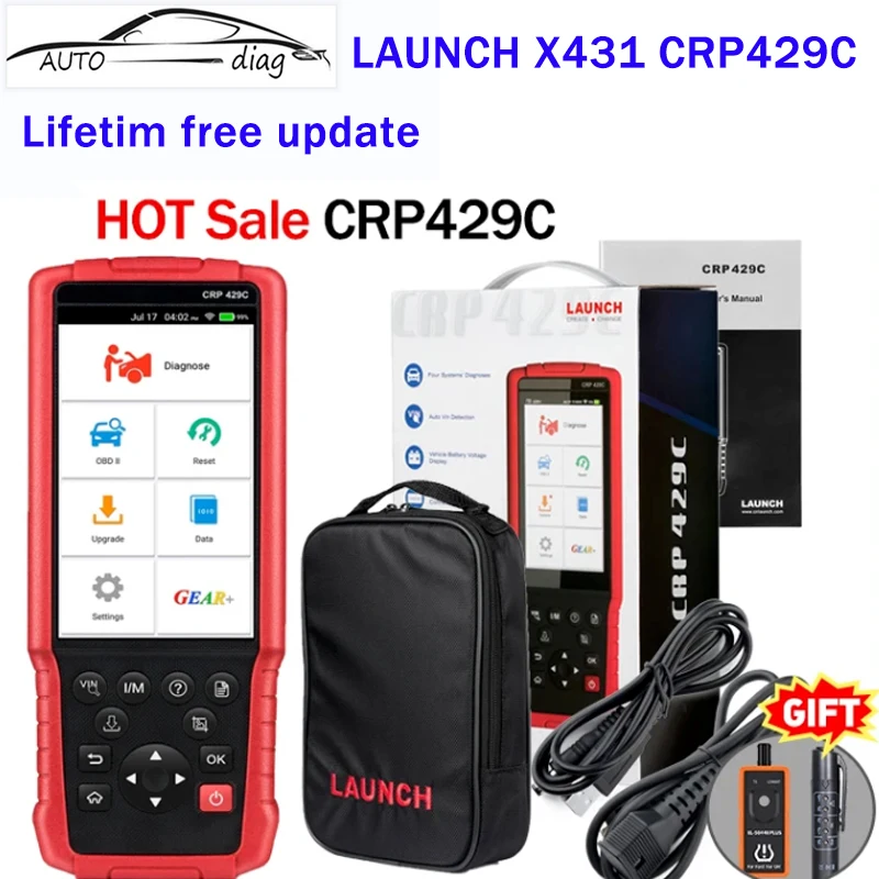 Считыватель кодов LAUNCH X431 CRP429C OBD2, сканер для 4 систем диагностики, 15 сбросов, автомобильные инструменты, лучше CRP129E, бесплатная доставка
Считыватель кодов LAUNCH X431 CRP429C OBD2, сканер для 4 систем диагностики, 15 сбросов, автомобильные инструменты, лучше CRP129E, бесплатная доставка