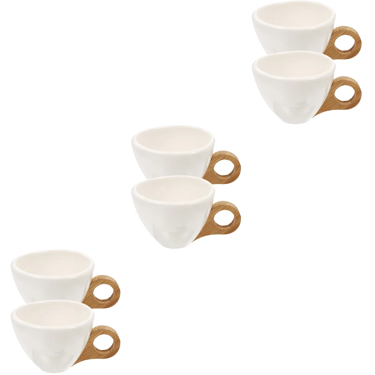 6 Pcs Wooden Handle Coffee Mug Ceramic Coffee Cup Household Drinking Cup Espresso Cup
6 Pcs Wooden Handle Coffee Mug Ceramic Coffee Cup Household Drinking Cup Espresso Cup