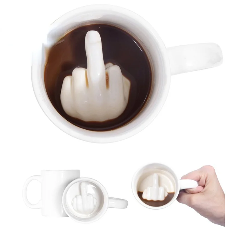 Кружка белая с изображением среднего пальца, 300 мл
Кружка белая с изображением среднего пальца, 300 мл