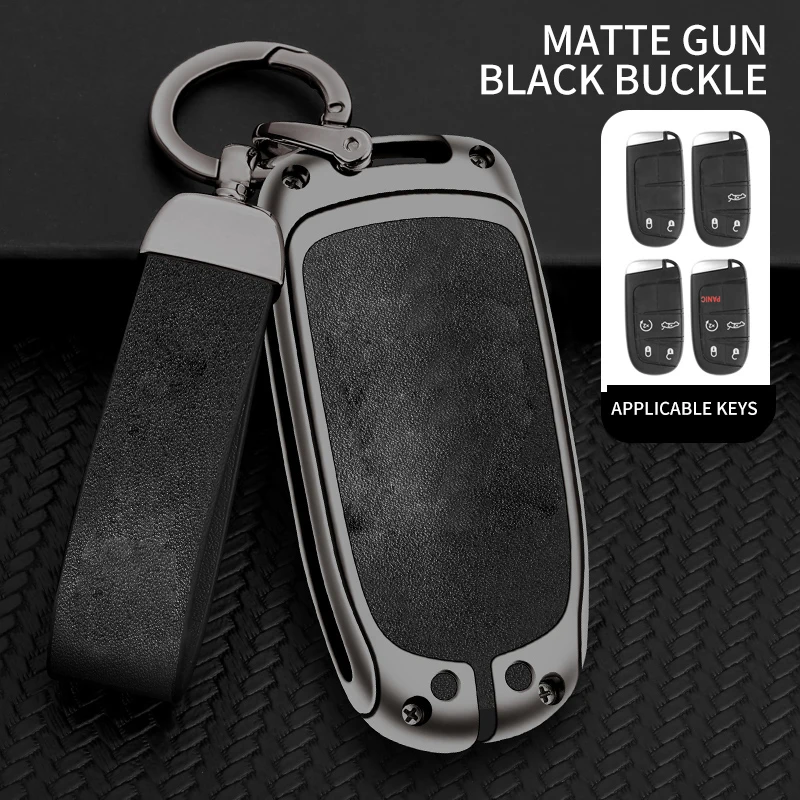 

Car Key Case For Jeep Grand Cherokee WK2 KL Wrangler Commander Compass Fiat Dodge Chrysler Ram 1500 Charger Keychain Accessories