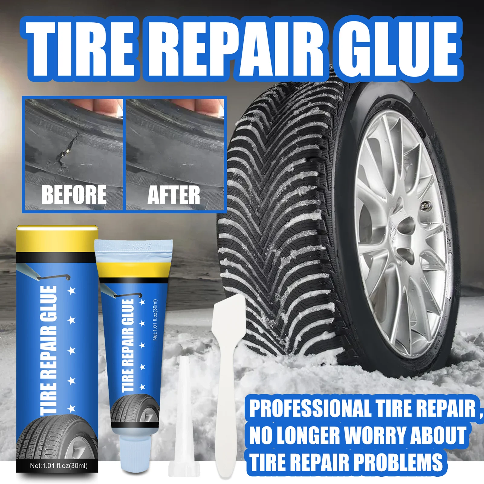 30ml Professional Car Tyre Glue Auto Bike Motorcycle Tire Crack Repairing Glue Patching Tool Car Vehicle Caring Maintaince
30ml Professional Car Tyre Glue Auto Bike Motorcycle Tire Crack Repairing Glue Patching Tool Car Vehicle Caring Maintaince