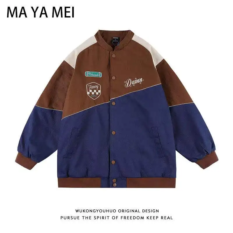 New Men's Jacket Baseball Apparel Spring Autumn American Retro Casual Men's Clothing V Neck Long Sleeves Locomotive Male Coat
New Men's Jacket Baseball Apparel Spring Autumn American Retro Casual Men's Clothing V Neck Long Sleeves Locomotive Male Coat