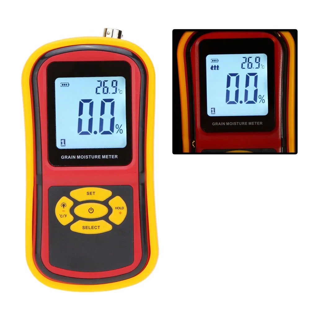 GM640 Portable Digital Grain Moisture Meter with Measuring Probe LCD Display Tester for
GM640 Portable Digital Grain Moisture Meter with Measuring Probe LCD Display Tester for