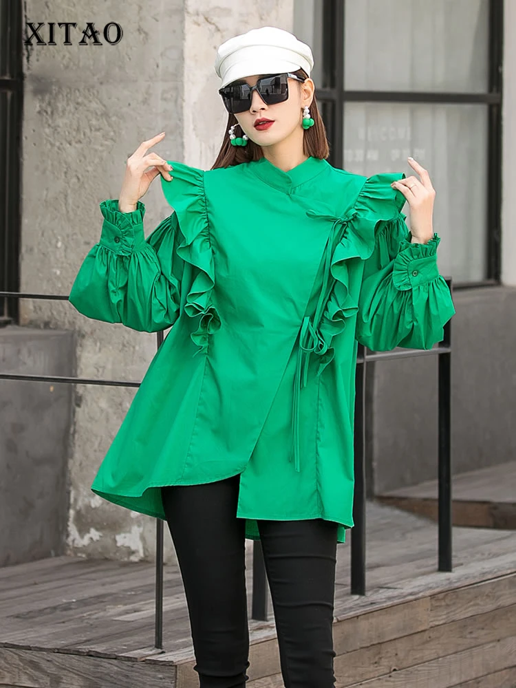 XITAO Ruffle Shirts Women Fashion Stand-up Collar Lacing Solid Color All-match Casual Large Size New Arrival Women GWJ2927
XITAO Ruffle Shirts Women Fashion Stand-up Collar Lacing Solid Color All-match Casual Large Size New Arrival Women GWJ2927
