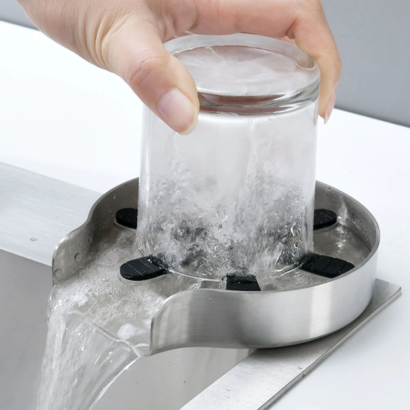 Stainless Steel Glass Rinser Faucet Glass Rinser For Kitchen Sinks High Pressure Automatic Cup Washer With Anti-Skid Buttom
Stainless Steel Glass Rinser Faucet Glass Rinser For Kitchen Sinks High Pressure Automatic Cup Washer With Anti-Skid Buttom