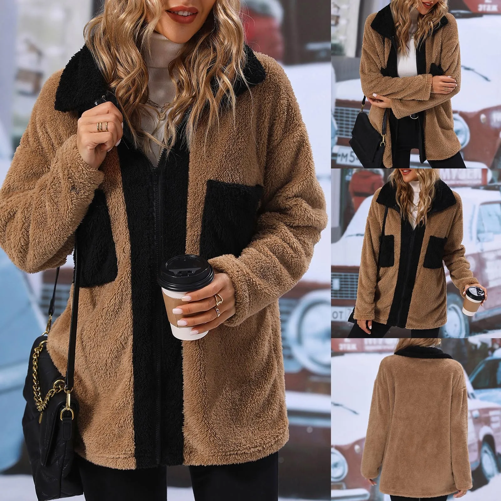 Женская флисовая куртка средней длины, пушистый флисовый кардиган с отворотом спереди, уличная легкая куртка из искусственного меха для же...
Женская флисовая куртка средней длины, пушистый флисовый кардиган с отворотом спереди, уличная легкая куртка из искусственного меха для же...