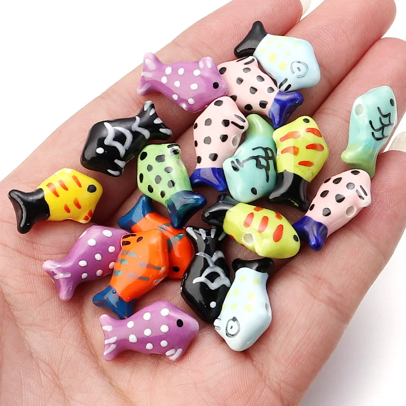 5pcs/lot Fashion Colored Ceramic Fish Bead Spacer Loose Beads Make Diy Handmade Bracelet Necklace Jewelry Handicraft Accessories
5pcs/lot Fashion Colored Ceramic Fish Bead Spacer Loose Beads Make Diy Handmade Bracelet Necklace Jewelry Handicraft Accessories
