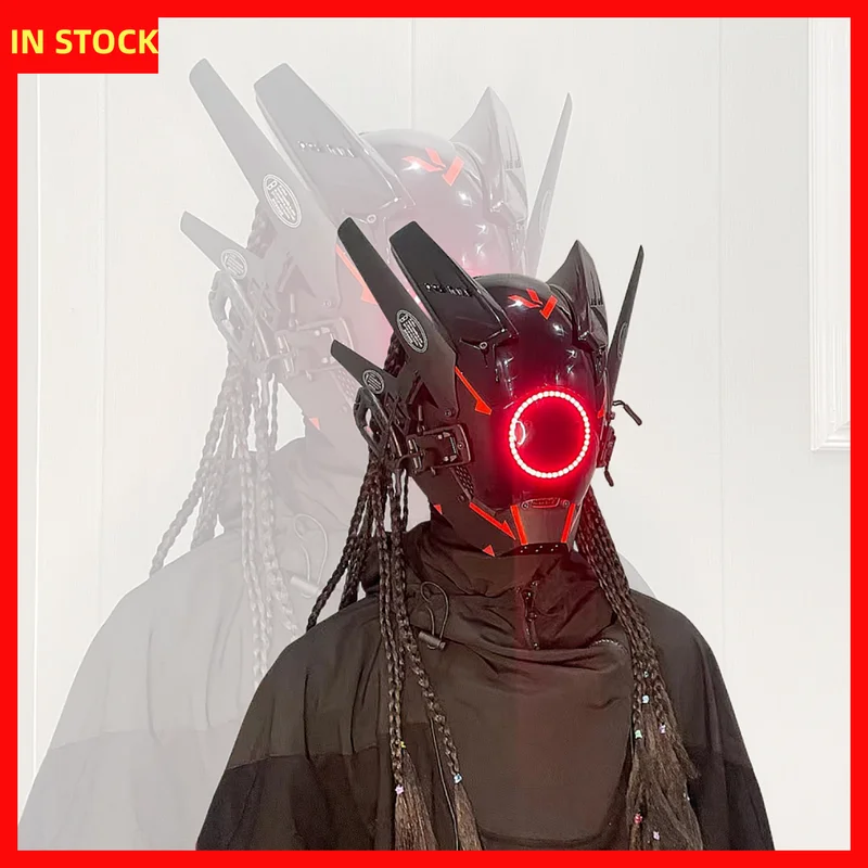 Cyberpunk шлем Косплей дреды со светодиодной светильник Shinobi самурайская маска с косами дреды и крылья дети взрослые подарки на Хэллоуин
Cyberpunk шлем Косплей дреды со светодиодной светильник Shinobi самурайская маска с косами дреды и крылья дети взрослые подарки на Хэллоуин