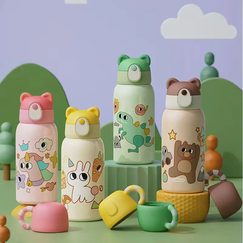 500 мл милый динозавр вакуумный двойной колпачок 316 из нержавеющей стали соломенные термосы с 2 крышками и веревочной сумкой 
500 мл милый динозавр вакуумный двойной колпачок 316 из нержавеющей стали соломенные термосы с 2 крышками и веревочной сумкой