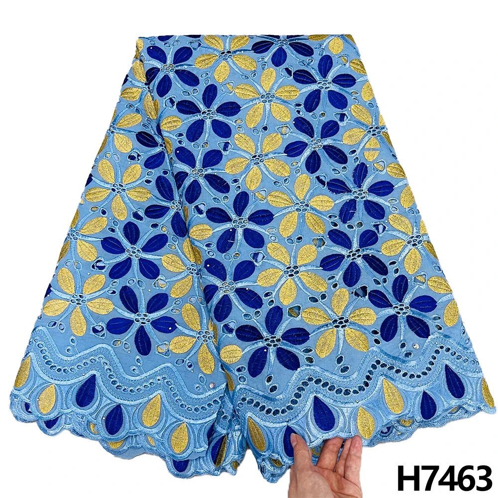 Latest Swiss Laces 2022 High Quality Sky Blue 100% Cotton Voile Lace In Switzerland Embroidery African Dry Lace Fabric HJ7463
Latest Swiss Laces 2022 High Quality Sky Blue 100% Cotton Voile Lace In Switzerland Embroidery African Dry Lace Fabric HJ7463