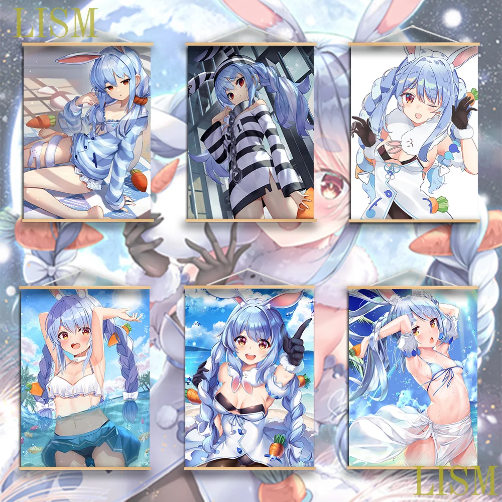 HOT Anime VTuber Hololive Usada Pekora Girls Persona Anime manga wall Poster solid wood hanging scroll with canvas painting
HOT Anime VTuber Hololive Usada Pekora Girls Persona Anime manga wall Poster solid wood hanging scroll with canvas painting