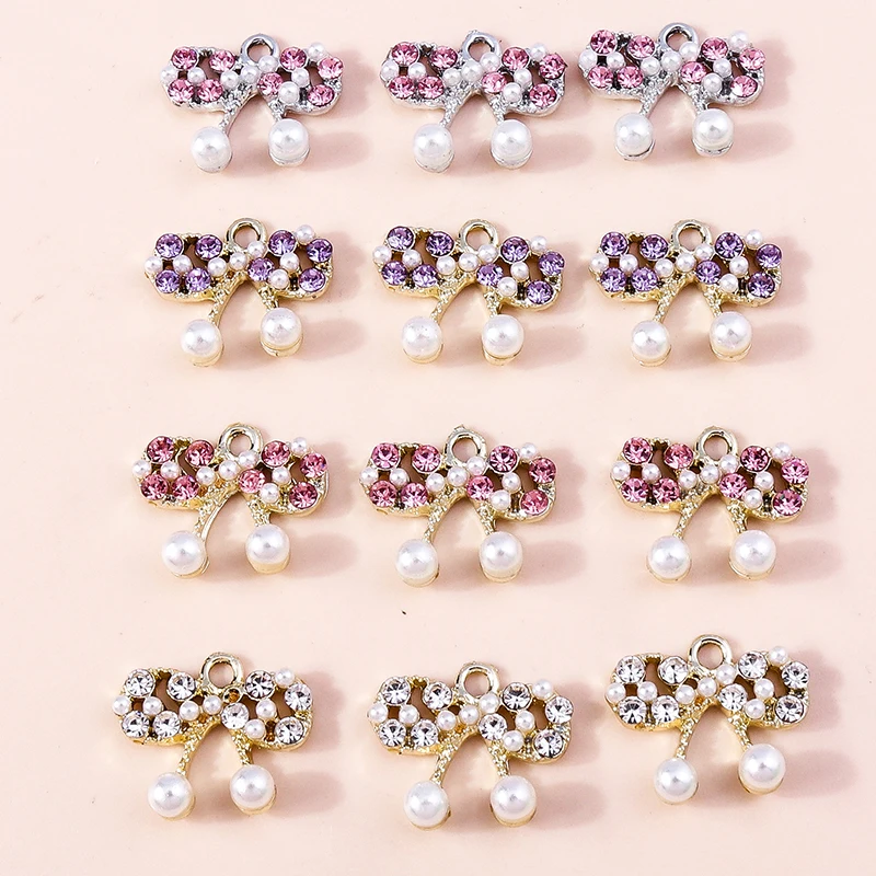 10pcs 19x16mm Elegant Pearl Crystal Bow Knot Charms for Jewelry Making Girls Cute Earrings Pendants Necklaces DIY Bracelets Gift
10pcs 19x16mm Elegant Pearl Crystal Bow Knot Charms for Jewelry Making Girls Cute Earrings Pendants Necklaces DIY Bracelets Gift