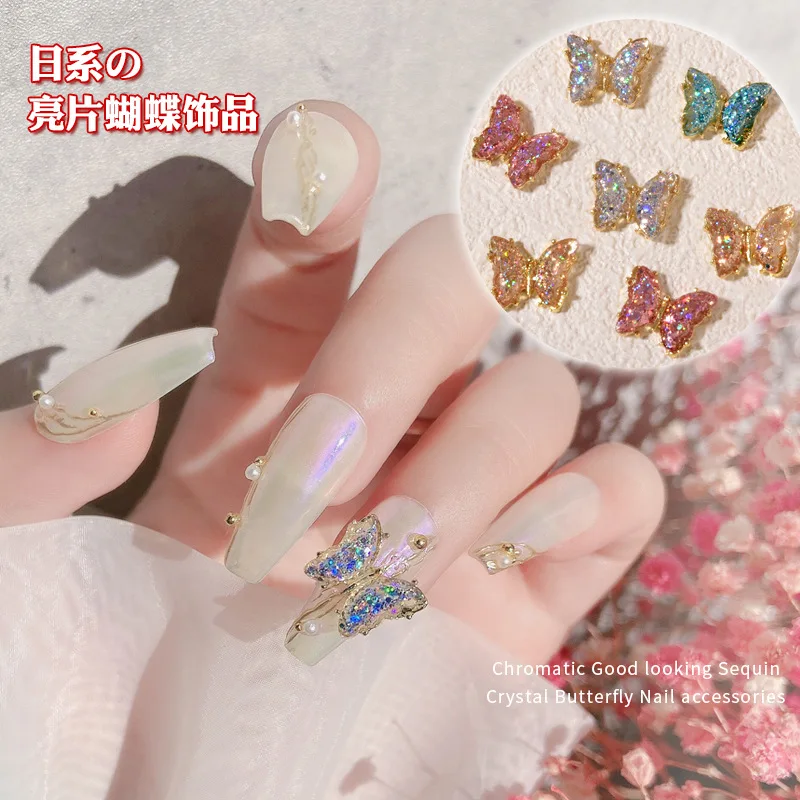 10pcs 3D Colorful Butterfly Nail Charm Glitter Sequin Crystal Butterfly Jewelry Manicure Accessory 10X13mm Diamond Nail Ornament
10pcs 3D Colorful Butterfly Nail Charm Glitter Sequin Crystal Butterfly Jewelry Manicure Accessory 10X13mm Diamond Nail Ornament