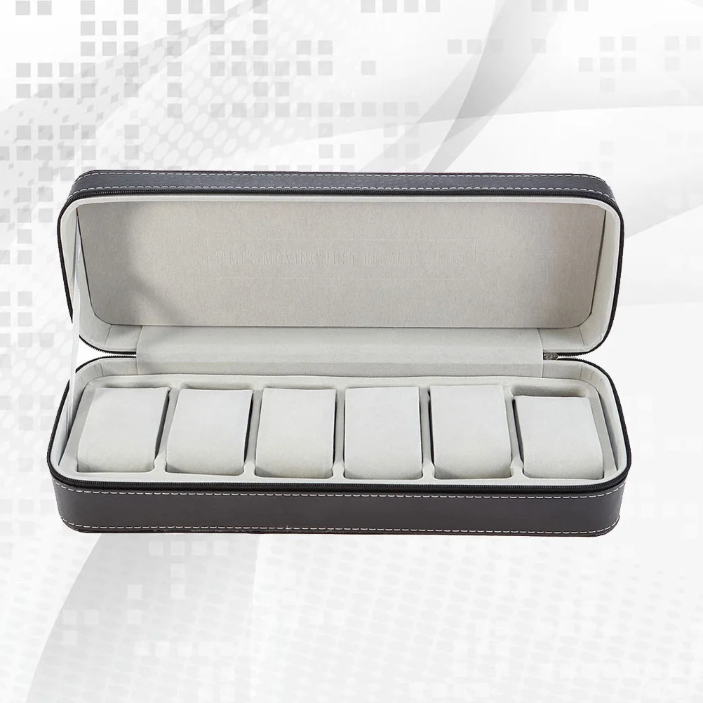 6 Slots Watch Case Storage Case PU Storage Organizer Portable Watch Container Display Jewelry Case for Home Jewelry 
6 Slots Watch Case Storage Case PU Storage Organizer Portable Watch Container Display Jewelry Case for Home Jewelry