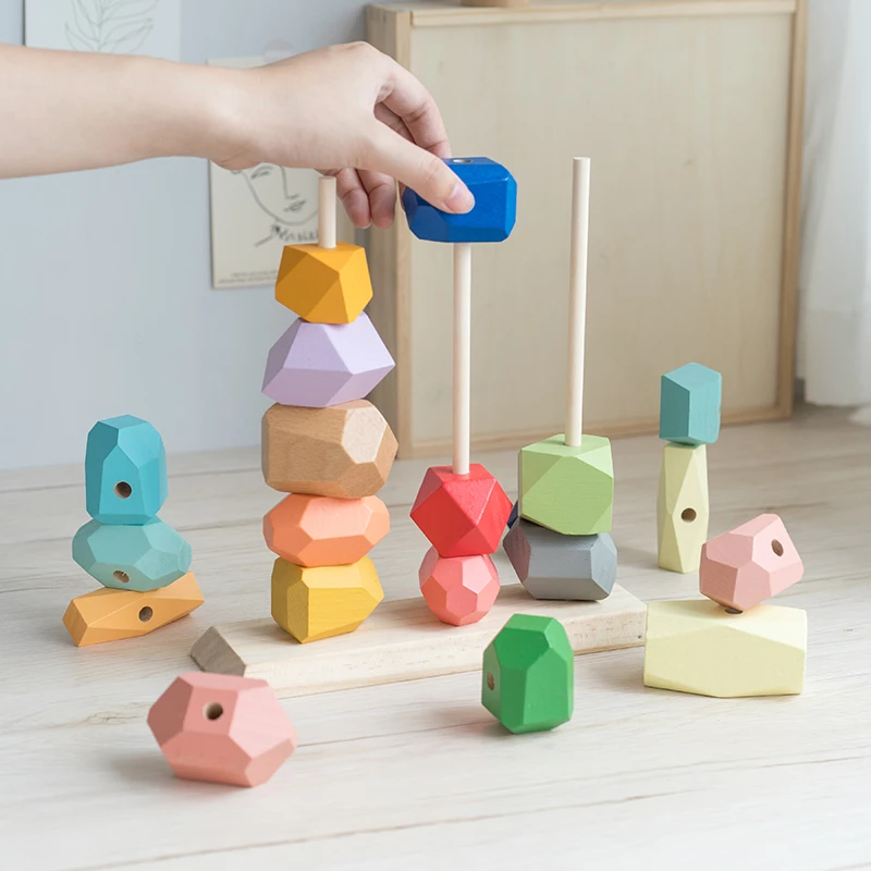 Kis Toy Wooden stone stacking Block Building Blocks hand-eye training Montessori Educational Toys for Children
Kis Toy Wooden stone stacking Block Building Blocks hand-eye training Montessori Educational Toys for Children