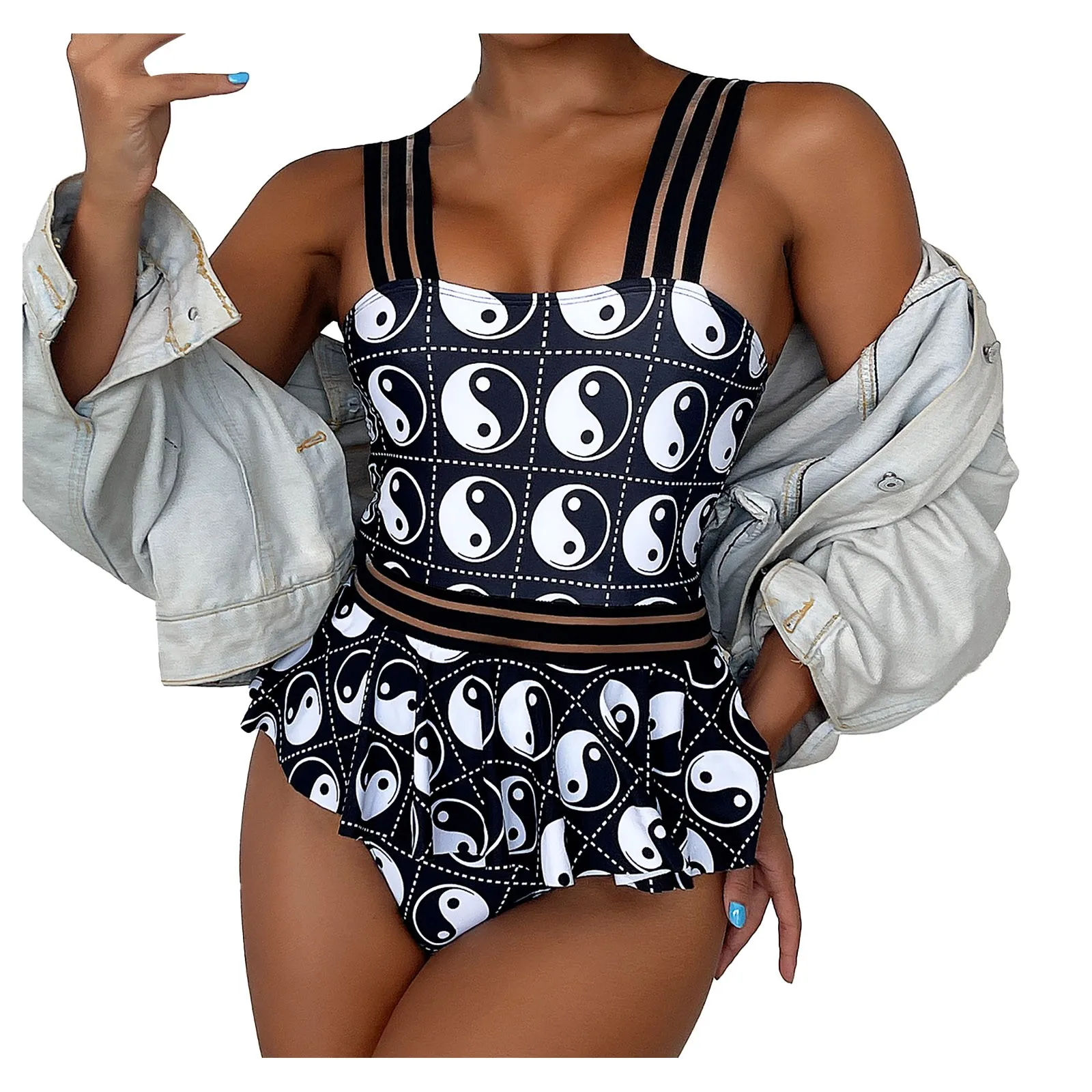 Купальники Cj5, женский сексуальный слитный купальник с открытой талией и оборками, женский купальник
Купальники Cj5, женский сексуальный слитный купальник с открытой талией и оборками, женский купальник